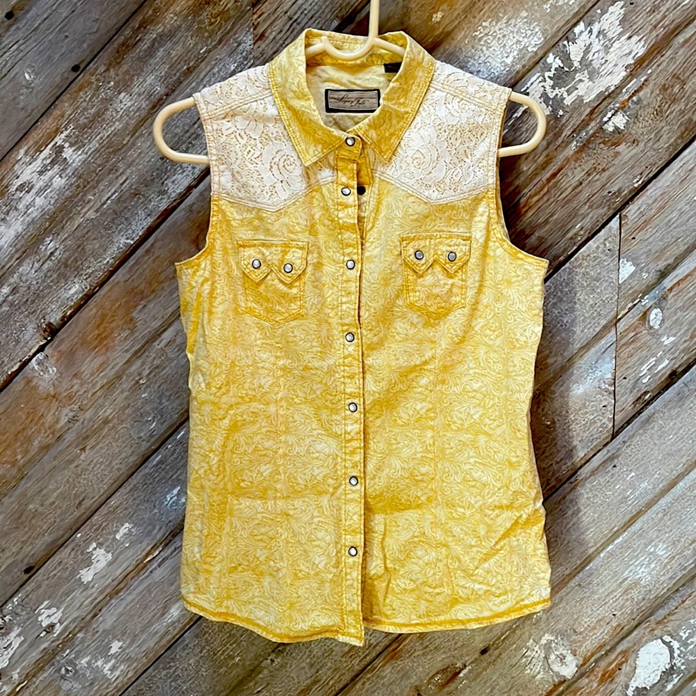 Western Lace and Paisley top